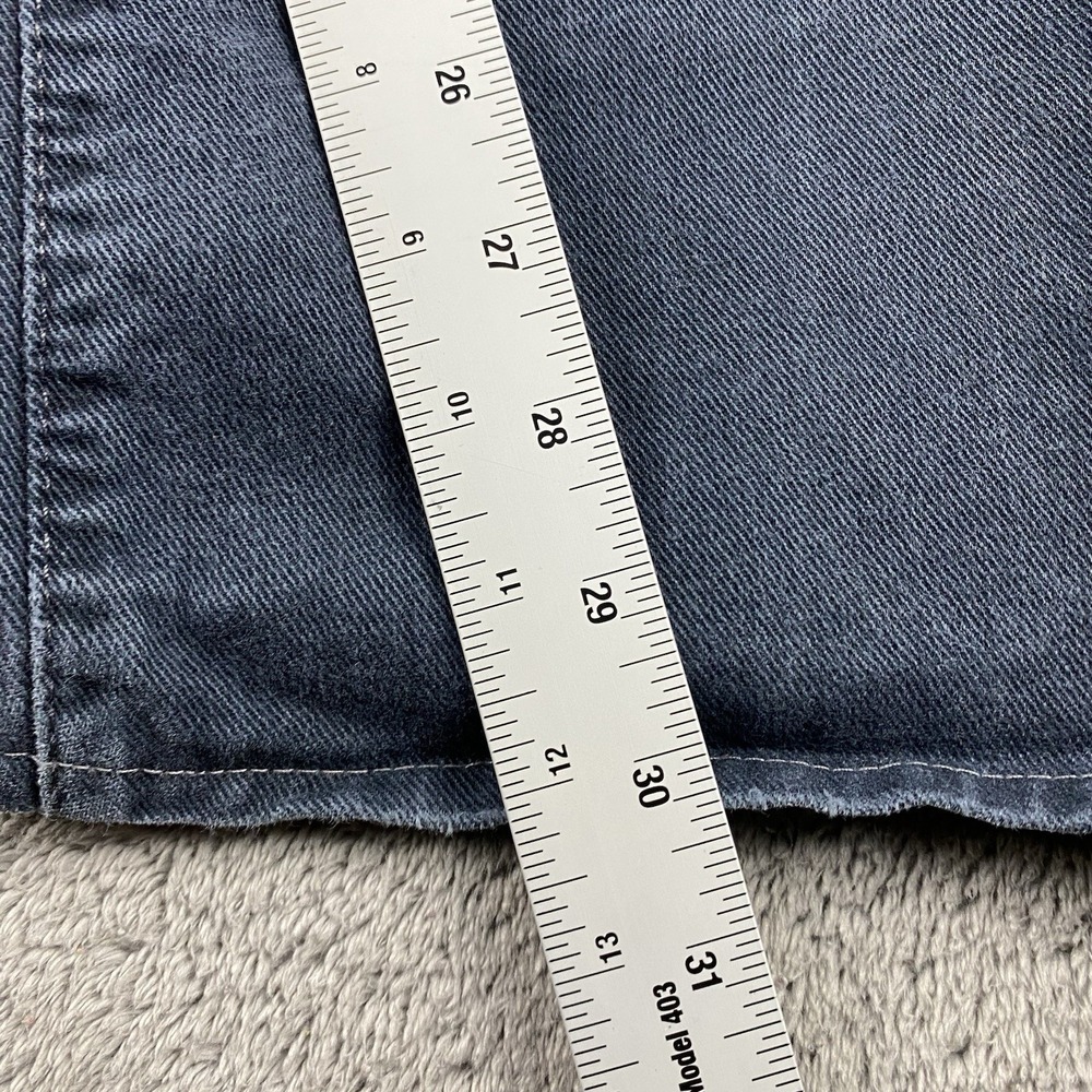 Levis 551 Straight Leg Jeans Mens 32x30 Black Denim‎ Button Fly Mid Rise - Picture 4 of 15